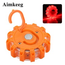 중장비 안전등 경고등 사고방지 Aimkeeg-15leds 방수 LED 비상등 깜박이는 SOS 안전 조명 자동차 용 자기, 01 Orange