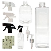 분무기 용기 500ml/투명 불투명스프레이 공병 용기 화분 원예, 타입:투명길쭉원형 400ml