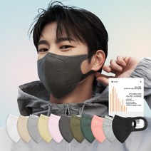 시노텍스 골라담기 컬러 1매 귀편한 얇은 덴탈마스크 처럼 숨쉬기편한 ePTFE 새부리형 마스크, 대형(L) 1매, 카키