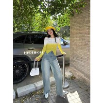 가을 봄 여성 가디건 그라데이션 라인 라운드 긴팔 골지 배색 환절기 니트 라운드넥