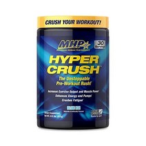 최대 인간 성능 MHP HYPER CRUSH 프리 워크아웃 에너지 음료 크레아틴 베타 알라닌 일산화질소 펌프 시트룰린 AKG 30인분 블루 아이스 14.88온스BGSL