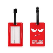 이름택 캐리어 표시네임텍 kwmobile Luggage Tag Name Suitcase - Nameplate Landcel Travel white