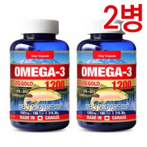 통라이프-rTG알티지 오메가3골드-1200+비타민D 6개월분-2병