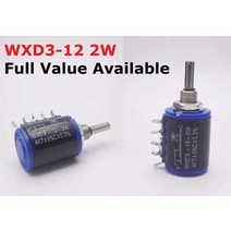 2pcs 2w wxd3-12 100r 220r 47k 3.3k 33k 22k 470r 10k 4.7k 2.2k 1k 정밀 멀티 턴 전위차계 100ohm 220 ohm kohm, 4.7k옴