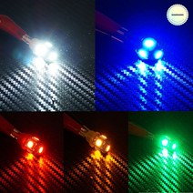 SB 12V-24V겸용 차량용 자동차 꼬마전구타입 5050 3칩 5발 국산 무극성 LED전구, 24V, 레드