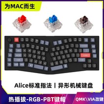 키크론 V10 앨리스배열 Keychron V10 Alice 75 관부가세포함, V10CD  노브 버전  블랙 RGB-PBT 볼 캡, Kpro-갈축