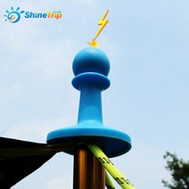 경비원 번개 모자 캠핑 폴란드 플러그 캠핑 번개 모자 지원 폴란드 번개 모자 프론트 홀 4 개/갑, (175)green