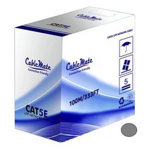 케이블메이트 CAT5e UTP 100M 블루 랜케이블 단선 제작용 시공용, cat5e utp 100m 그레이