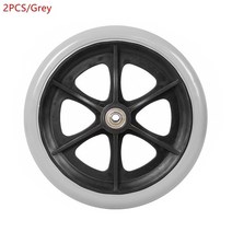 휠체어 2pcs 8 인치 직경 8mm 캐스터 작은 카트 롤러 의자 액세서리 앞 바퀴, 2개 회색