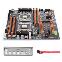X99 듀얼 CPU 마더보드 기가비트 네트워크 카드 LGA2011 메인보드 LGA2011-V3 DDR4 2666 × 8 PCI-E x16 × 2 E-ATXNVME Intel X99용