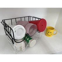 DND마켓 텀블러 물병 보관함 수납함 정리대 2구 3구 고급형 (주)존글로벌, 화이트