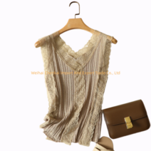 여성 여름 레이스 v 넥 이너웨어 니트 민소매 나시티 M21