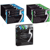 윙글리 5 슈가프리 김학래 껌 15ea x 12팩 페퍼민트 스피어민트 윈터민트 - 3종