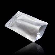 고급 지퍼스탠드 알루미늄봉투 18X26cm 밑5cm 100매 은박비닐봉투 은박봉지 커피봉투 은박봉투 은박포장봉투 은색택배봉투 은박지봉투 알루미늄봉투