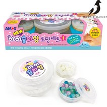 아모스 아이슬라임 토핑세트 슬라임 300g 토핑2개입 어린이 슬라임