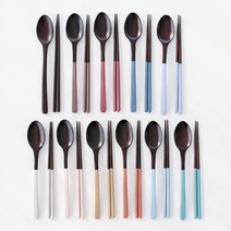 옻칠수저세트 나무 수저세트 11color 신혼부부 커플 수저세트 1p, 1. 베이직