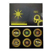 전자파 전자파차단 전자파차단스티커 보호필름 6 pcs emf 보호 스티커 전화 ipad 노트북 andall 전자 장치에 대 한 안티 방사선 휴대 전화 스티커, 금