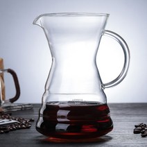 공장 도매 유리 커피 포트 높은 borosilicate 손 냄비 공유 냄비 가정용 고온 저항 유리 커피 포트, 500ml
