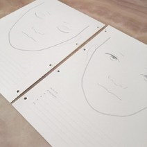 메이크업용 페이스 차트 연습 파운데이션 30 장 용지, [03] Asian Loose-leaf, [01] A4