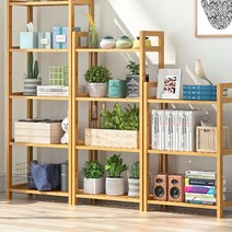 다용도 사무실 원룸 거실 현관 인테리어 미니 틈새 조립식 원목 2단 3단 나무 선반, 뱀부3단35x25x71