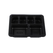6칸 미니도시락용기, 50개_검정