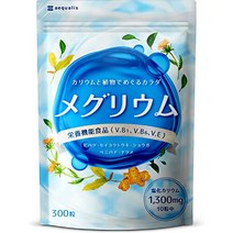 서플리먼트 AEQUALIS 메글륨 칼륨 사프리 염화칼륨 1300MG 히하츠 4종류의 식물성분 영양기능식품 국내 제, 1, One Color