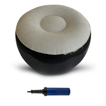 Comfort Axis 휴대용 공기 주입식 스툴 라운드 에어 체어 발판 쿠션 핸드 에어 펌프 캠페인 여행 요가 및 테라스용