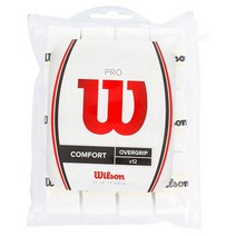Wilson 프로 테니스 오버그립 화이트 12개입, White