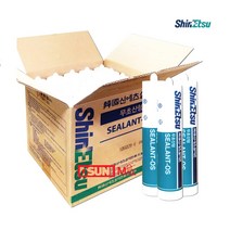 신에츠 무초산실리콘(25EA) 흑색 박스단위 흑색실리콘
