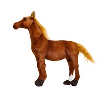 대형 애착 인형 사랑스러운 말 봉제 동물 현실적인 이미지 클래식 소품 데코, 40cm, Ferghana horse