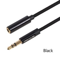 3.5mm 오디오 연장 케이블 남성-여성 스테레오 이어폰 Aux 코드 익스텐더 PC 노트북 전화 자동차 스피커, 01 black
