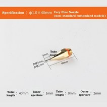 용접노즐 1Pcs 순수 구리 핫멜트 접착제 건 노즐 롱 쇼트 소형 보어 대구경 누출 방지, 03 1.0x40MM