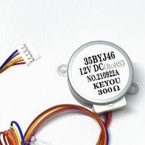 35BYJ46 DC 5V 12V 300 ohms 24V 스텝 영구 자석 기어 모터 소형 스테퍼 모터 가습기 수리 부품, 01 10MM shaft_04 24V 300 Ohms