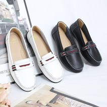 카라코사 천연소가죽 2cm 삼색천 편안한 로퍼