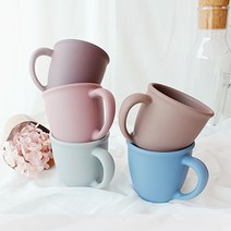 국산 실리콘 컵, 3.파스텔 실리콘 머그컵 (버건디핑크), 1개