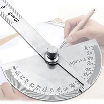 각도계 디지털 각도기 경사계 각도 측정 수평 스테인레스 스틸 라운드 헤드 180 도 각도기 각도 파인더 회, 01 100mm