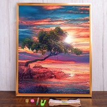 보석십자수 창업 도구 풍경 하늘 달 인쇄 크로스 스티치 패턴 DIY 자수 수제 그림 세공 뜨개질 스탬프 보석, 30x40cm, 11CT 실크 스레드, HMA65848_30x40cm_11CT 실크 스레드