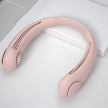 목에거는 휴대용 목선풍기 소음감소 넥밴드형 머리카락끼임NO 가벼운 에어컨선풍기, 화이트