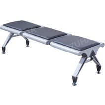 다인용 대기실 의자 병원 약국 로비 학원 공항 체어 벤치 대기의자, H 3인 쿠션 블랙