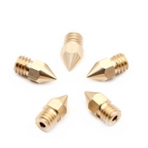 5Pcs 3D 프린터 황동 구리 노즐 혼합 크기 0.2/0.3/0.4/0.5/0.6 압출기 프린트 헤드 1.75MM MK8 Makerbot, 04 0.5-1.75mm