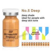BB크림 비비크림 커버력좋은 8ml 골드 앰플 세럼 12pcs bb 스타터 키트 더마화이트 믹스 세럼 add 파운데이션 나이아신아마이드 for whitening, 12개 파운데이션 5