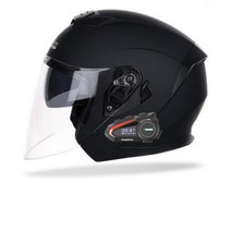 오픈페이스 헬멧 반모 오토바이 바이크 하이바 클래식 스쿠터 시스템 경량 여름, A.심플 매트블랙 (블루투스포함)