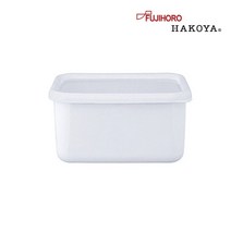 FUJI HORO 하코야 법랑 화이트 사각찬통(깊은형) 3종중 택1