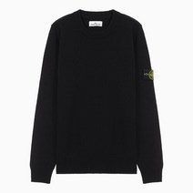스톤아일랜드 (당일) 22FW 와펜 패치 블랙 니트 7715508A3 V0029