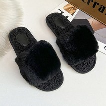 겨울 여성 플러시 슬리퍼 홈 오픈 발가락 플립 플롭 플러스 면화 플러스 보풀 실내 여성 플랫 슬리퍼 남자 캐주얼 신발 플랫폼클로그