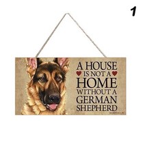 카페 인테리어 소품 샵 벽인테리어 Home Decor Wooden Dog Sign Pet 걸이식 플라크 펜던트 20x10cm 보드 사인 앞문 울타리 마당 직사각형 애완 동물 태그, 1