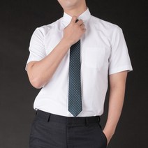 남성용 구김없는 반팔 와이셔츠