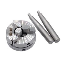 밀링선반 보링 50mm 미니 3 턱 CNC 목재 선반 척 고정밀 수동 M14 금속 가공 액세서리 도구, 없음