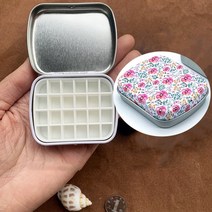 철제팔레트 미술파레트 우드팔레트 Portable12grid 수채화 상자 빈 페인트 팔레트 여행 그림 스케치 보습, 21.24cells as shown