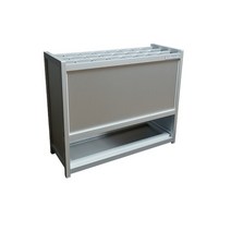 우산보관함 24구 (월넛/실버) 국내산(노아) 우산꽂이 우산보관대, 실버